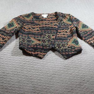 BCNU Size M Asymetrical Zipper Earth-tone Southwestern Patterned Jacket